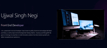 ujwal singh negi is a front end developer and has a picture of his workspace