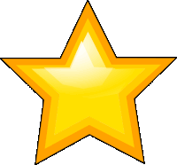 a yellow star with a black outline and a white background