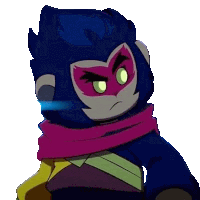 a cartoon monkey with a mask on his face and a scarf around his neck .