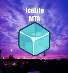 a picture of a sunset with the words icelife mta on the bottom