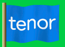 a blue flag that says tenor on it