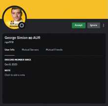 a screenshot of george simon ro aur 's discord profile