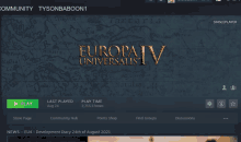 a game called europa iv universalis is being played on a computer