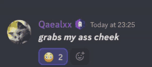 a screenshot of a chat between qaealxx and another person