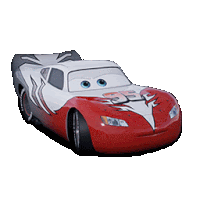 a red and white race car with the number 55 on the side