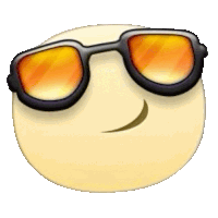 a smiley face wearing sunglasses on a white background .