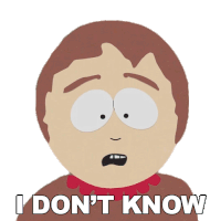 a cartoon character says " i don 't know " in front of his face