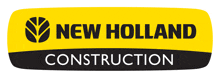 the new holland construction logo is yellow and black