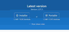 a screenshot of a website that says ' latest version ' at the top