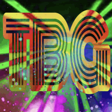 the word tbc is displayed in a colorful graphic