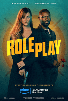 a poster for roleplay shows a man and a woman