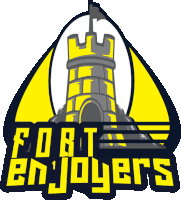 a logo for fort enjoyers shows a castle and a sailboat