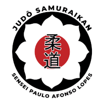 judo samuraikan sensei paulo afonso lopes logo with a flower in the center