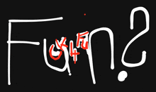 a black background with the word fun written in red