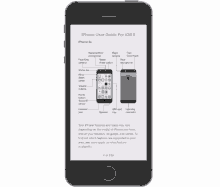 an iphone user guide for ios 8 is shown on a screen