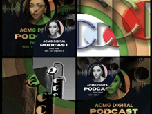 a collage of four posters for acmg digital podcasts