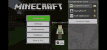 a screenshot of a video game called minecraft with a resume game button