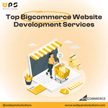 an advertisement for bigcommerce website development services