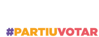 a logo that says #partiuvotor in orange and yellow