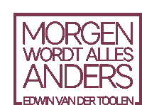 a logo that says morgen wordt alles anders by edwin van der toolen