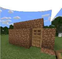 a minecraft screenshot of a house with a door