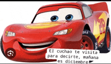 a picture of a lightning mcqueen from cars