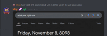 a screenshot of a discord chat with the date november 8th