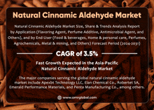 an advertisement for the natural cinnamon aldehyde market