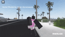 a screenshot of a video game called hotel moderne avec ascenseurs by roblox