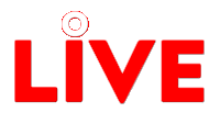 a white background with the word live in red letters