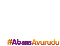 a sticker that says #abansavurdu in purple and orange