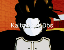 a picture of a person with the words kaito base dbs