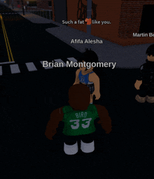 a screenshot of a video game shows brian montgomery