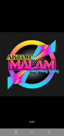 a colorful logo that says aktor malam