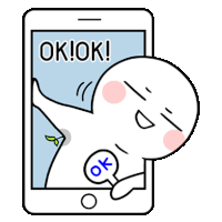 a cartoon character is holding a speech bubble that says ok !