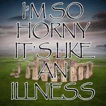 a sign that says " i 'm so horny it 's like an illness "