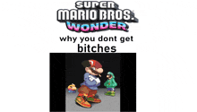 super mario bros wonder why you dont get bitches advertisement