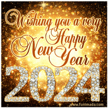 a card wishing you a very happy new year 2024