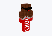 a minecraft character that looks like a chocolate bar with the word choco on it