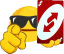 a yellow smiley face wearing sunglasses is holding a uno card .