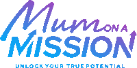 a logo that says mum on a mission