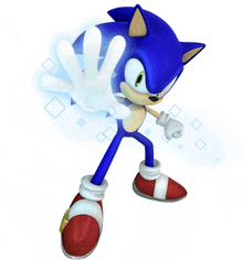 sonic the hedgehog is wearing a pair of red and white boots