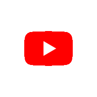 a red youtube logo with a white play button on a white background