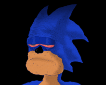 a cartoon of sonic the hedgehog with a sad face