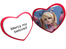 a heart shaped mirror with the words mercy my beloved