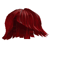 a computer generated image of a red hair wig