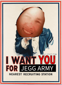 a sign that says i want you for jegg army nearest recruiting station