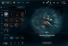 a screenshot of the obsidian dragon sett league of legends skin