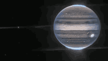 an artist 's impression of jupiter 's rings and atmosphere