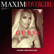 a poster for maxim covergirl with a picture of a woman